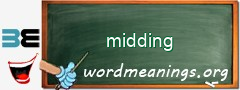 WordMeaning blackboard for midding